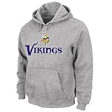 NFL Minnesota Vikingsユニセックスポリヘザープルオーバーパーカー、ヘザーグレー、3 x / Tall