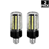 WestDeer 2-Pack Non-dimmable 15W E26 115 LED 5736 SMD LED Corn Bulb,Replacement Incandescent Bulbs,C