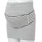 犬印本舗）ふんわりパイルボーダー妊婦帯（グレー） 【L】