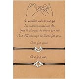 Matching Relationship Bracelet Pinky Promise Bracelets for Best Friend Friendship bracelets Gifts for 2, Sun And Moon Bracele