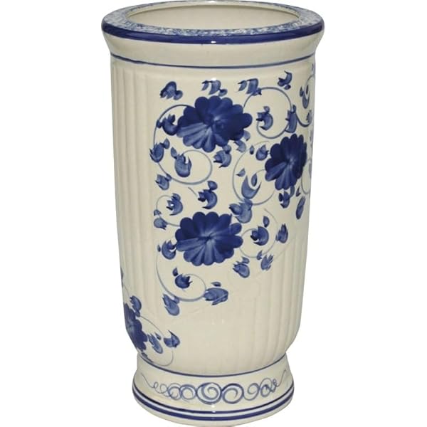 陶器製 傘立て 白地 花柄 玄関 陶磁器 焼物 インテリア 花瓶 陶器傘立て 傘立て】玄関の模様替えに！白い陶器の傘立てのおすすめは？の