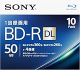 ソニー(SONY) ブルーレイディスク BD-R DL 50GB 10枚 4倍速 1回録画用 ケース付 10BNR2VJPS4