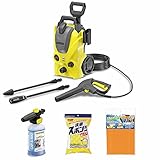 KARCHER (ケルヒャー) 高圧洗浄機 K3サイレント（60Hz）＋ウルトラフォームセット＋洗車スポンジPRO＋シャムドライ厚手セット