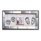 Moms Present 赤ちゃんの手と足 SILVER FRAMEで3DプリントDIYキットをキャスティング(S-4-花のうた) [並行輸入品]