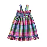 Good Lad幼児ガールズピンク格子柄スモックサンドレス