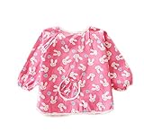 赤ちゃん　ベビー　子供服　お食事用スタイ　スモック　エプロン　うわっぱり　防水　防汚　洗いやすい　快適　柔らかい　綿製 　Lサイズ　３ー6歳（数量：2）