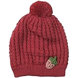 《H28年秋冬物》(日本製) Pample Mousse(パンプルムース) いちごモチーフ付きニット帽子 44cm~50cm/RE NO.DP-63603