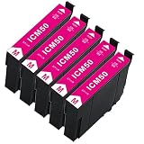 エプソン用 ICM50互換インク マゼンタ 増量版 5本セット ICM50インク ICチップ残量表示検知機能付き ICM50互換インク カートリッジ 対応機種：EP-301 EP-302 EP-702A EP-703A EP-704A EP-705A EP-774A EP-801A EP-802A EP-803A EP-803AW EP-804A EP-804AR EP-804AW