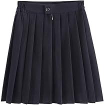 a　J.L. ネイビー プリーツスカート Amazon.co.jp: JOLUCE 制服スカート 長め 紺 白ライン 女子高生