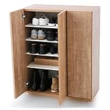 LOWYA （ロウヤ） シューズボックス 靴箱 国産 洗える 可動棚 脱臭ボード アンティーク風 木目調 大川産 キャビネット 収納 ロータイプ 幅75cm ナチュラル おしゃれ