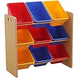 おもちゃ箱 ラック 3段 ビビット 幅65.2×奥行31×高さ71cm THR-3