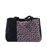 NeoConcept ショルダーバッグ リンネル 大容量 花柄 絞染 トートバッグ カジュアル ショッピング 高さ38cm 幅26cm厚さ10cm