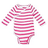 エイデンアンドアネイ ロングスリーブ ボディスーツ 長袖 カバーオール ロンパース Aden+Anais（サイズ：3-6m、カラー：shocking pink - blazer strip)　2425