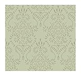 York Wallcoverings BD9171SMP Damask Resource Delicate Leaf Scroll 8 x 10 Wallpaper Memo Sample, Sage