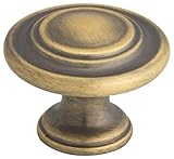 Stanley Hardware BB8013 1.34 Diameter Round Multi-Ridge Knob in Antique Brass by Stanley Hardware