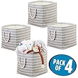 mDesign graycreamlucatoystorage Pack of 4 Cubes 6187MDT