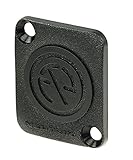 Neutrik DBA XLRシャーシ空白プレート、ブラック