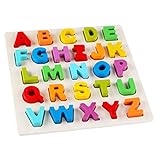 OSHIDE 幼児 赤ちゃん 子供の知育玩具 アルファベット認知　遊んで 勉強 クロック 積み木　ジグソ パズル 出産祝い　誕生日プレゼント 　 贈り物