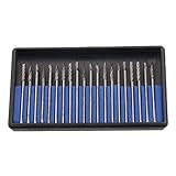 20本入り 切削用 硬質合金 ロータリーファイル グリッチ シングルストライプ タングステン鋼ビットセット 2.34*2.34mm