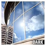 BDF EXS15エクステリアウィンドウフィルム Privacy and Sun Control Silver 15、ダーク 12in X 50ft