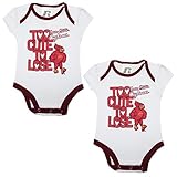 ( Pack of 2 ) Iowa State Cyclones NCAA幼児Footballワンピースロンパース ホワイト