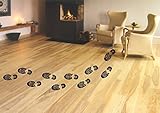 Boot Foot Prints 5 sets of two prints~ WALL, Floor, or Window Decal: Two foot prints = 1 set 8" x 9"