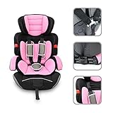 Child car seat with booster seat (Pink, Groups 1/2/3) - Safety seat for weights 9 to 36 kg by BABYFI