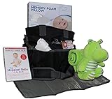 Baby Diaper Bag Gift Basket: New Mom Shower Gifts Set with Travel Changing Pad, Lullabies, Stuffed A