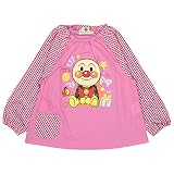 アスナロ（エプロン） スモック ベビー アンパンマン プリント 長袖スモック ポケット付95 ピンク