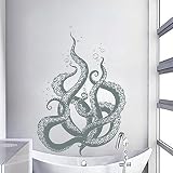 Octopus壁アート – Octopus Decal – Octopusステッカー – Kraken壁デカール – Nautical壁飾り – Forバスルーム – 寝室ステッカーs124