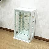 「DUET デュエット」ガラスコレクションケース ホワイト コレクション 背面ミラー ラック ボックス ガラスケース