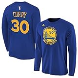 Stephen Curry # 30 Golden State Warriors Nba Youth Climalite " Game Time」長袖Tシャツ M ブルー