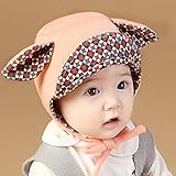ベビー可愛い帽子 赤ちゃん 女の子 男の子 耳保護付きハット　サンバイザー　キャップ　柔らかい 暖かい かわいい　日よけ　防風・防寒・保温 春 秋 冬　 出産の祝い　誕生日プレゼント 綿布　ピンク　6