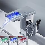 hootech　3色LEDバス蛇口 蛇口 水栓 洗面台 洗面ボール用 手洗水栓 LEDライト洗面蛇口　水流発電　 混合水栓 冷熱混合水栓 温度センサー付　おしゃれ　洗面台 洗面ボール用