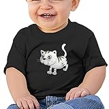 白猫　動物　可愛い子供服 ベビーTシャツ 半袖 男の子 女の子 クルーネック カジュアル