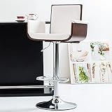 安らぎのある落ち着いた暮らしのパートナー 大人のカウンターチェアー 「イリア」 プライウッドを使った高級感あるバーチェア 美しい木製フォルム 肘置き 座面クッションタイプ ホワイト色