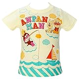 【本体綿100％】2017年 夏物 アンパンマン 天竺 夏空のんびり Ｔシャツ Anpanman クリーム◇95cm