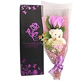 YOBANSA 枯れない花 造花 ソープ　フラワー かわいいクマの花束 石鹸 バラ （ 母の日 ・ バレンタイン ・ ホワイトデー ・ 入学 ・ 卒業 ・ 誕生日 ・ 結婚記念日 など 様々な お祝い