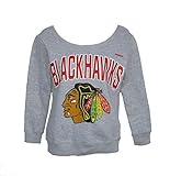 Chicago Blackhawks GirlsサイズMedium ( 10 / 12 ) Distressed Print Sweatshirtグレー