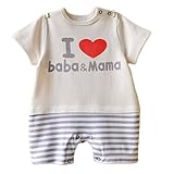 【SEBLES】ベビー 赤ちゃん 男の子 カバーオール ロンパース 半袖 ラウンドネック セットアップ プリント コットン 綿 ボトムス 春 夏 0歳 3ヶ月 6ヶ月 12ヶ月(タイプA,59cm)