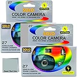 使い捨てカメラ 35mm フィルム 使い捨て 400 ASA/ISO 27 露出 フラッシュ付き 2パック バンドル