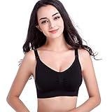 Topwhereレディースシームレスなワイヤレス下着マタニティ授乳ブラプッシュアップ US サイズ: S カラー: ブラック
