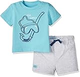 ロサンベビーTシャツ&パンツセット1-3Mブルー81V-8003