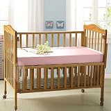 THXSILK 100% Mulberry Silk Fitted Sheet for Baby Crib Bed, Pink by THXSILK