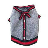 PP&DD フレンチブルドッグ 犬服 フレブル 犬の服 セーター ジャケット ニット 赤黒の縞 リボン 秋冬 ベストデザイン ストライプ柄 シャツ 礼服 スーツ SUITS 紳士服 蝶ネクタイ スーツ冬 秋冬服 洋服 猫の服 萌え 可愛い 面白い 暖かい ドッグウエア … (L)