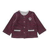 (チャックル) chuckle *ボンシュシュ*ボーダーカーディガン レッド 70cm P3340-70-21