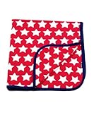 (マクソモーラ)Maxomorra オーガニックコットン ブランケット Stars Red 85×85cm レッド/ネイビー