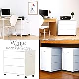 キャスター付き3段チェスト【-Cester-セスター】（押入れ収納・サイドチェスト） / キャスターツキチェストセスター--&gt;[ホワイト]