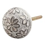 IndianShelfハンドメイドセラミッククリームCrackle Artistic引き出しノブドレッサーキャビネットPulls家具装飾ワードローブドアハンドルHandcrafted Designer