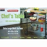 Chef's Table バンブートップ キッチンワゴン　キャスター付き ラック シェルフ 調理台